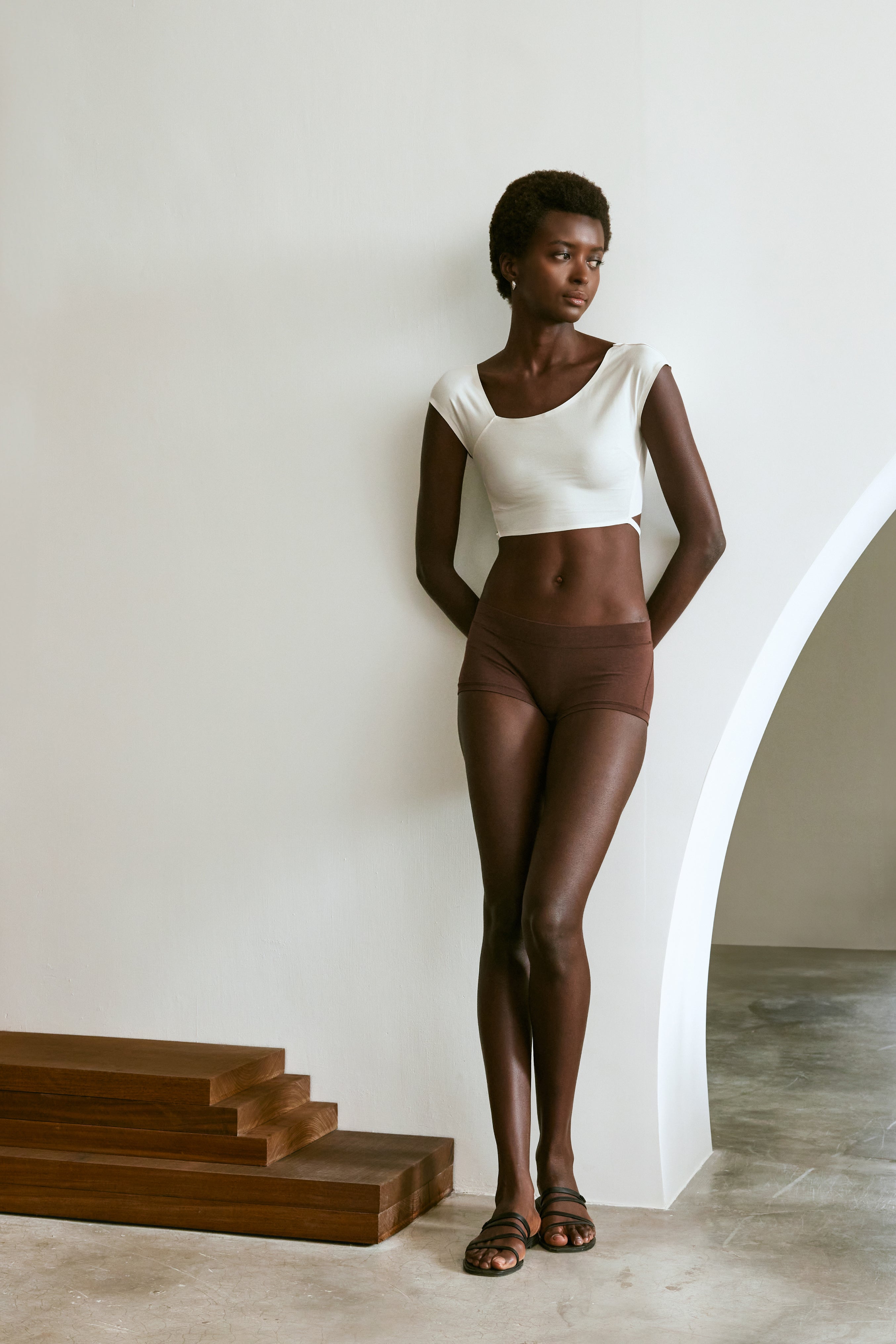 中低腰棉質抗菌平口內褲